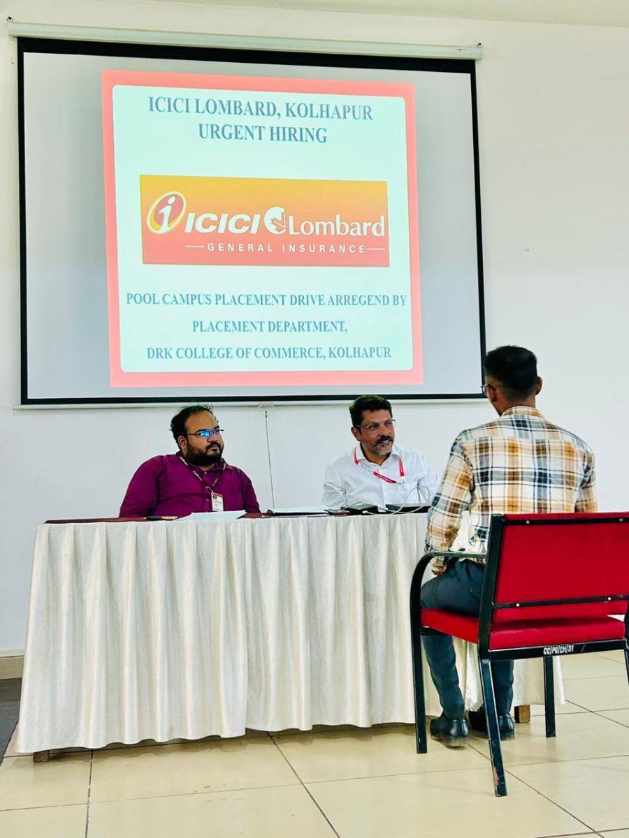 Campus Placement Drive of ICICI Lombard.